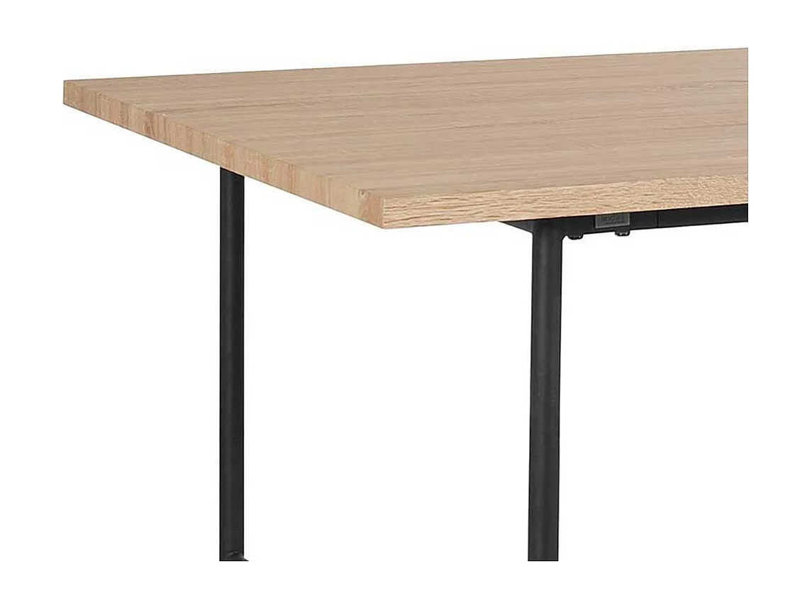 Esstisch Tisch Esszimmer in Eichefarben und Schwarz