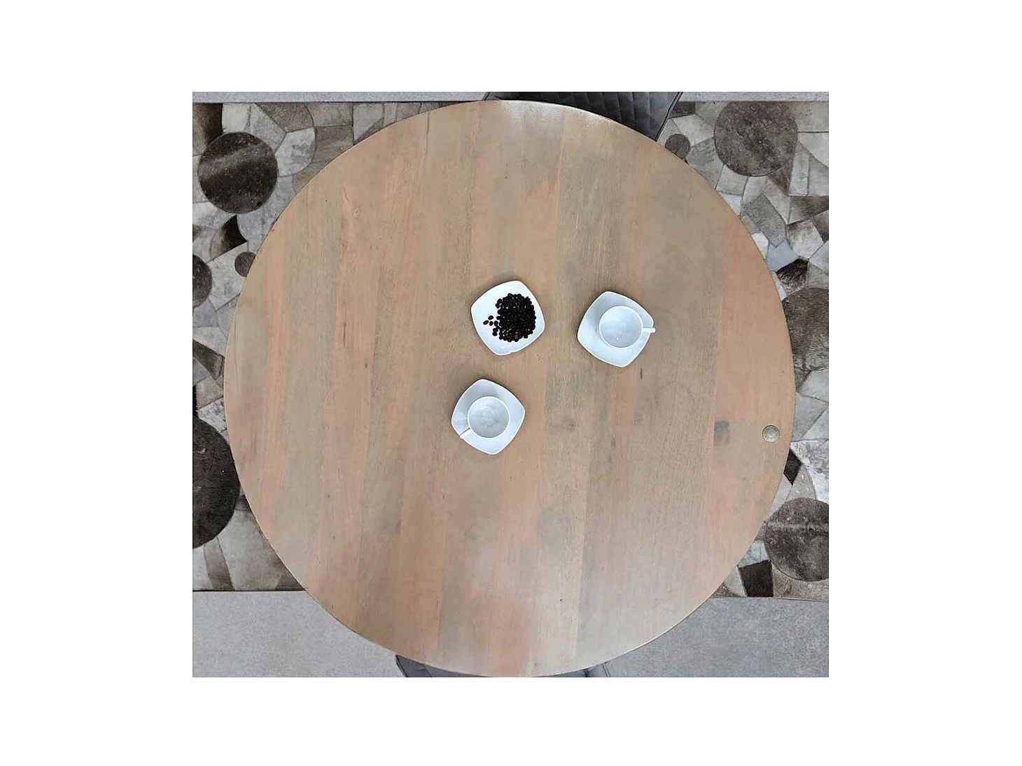 Esstisch Holztisch in runder Form mit Massivholzplatte