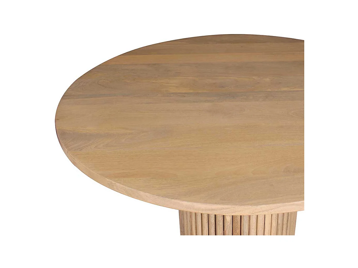 Esstisch Holztisch in runder Form mit Massivholzplatte