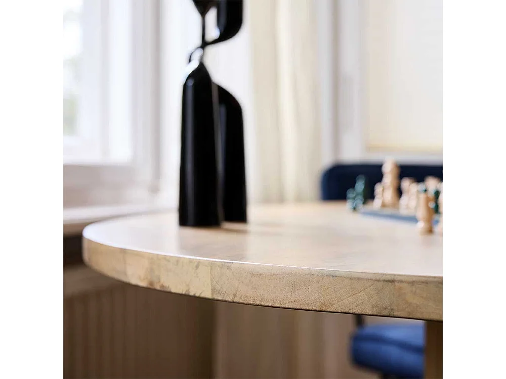 Esstisch Holztisch in runder Form mit Massivholzplatte
