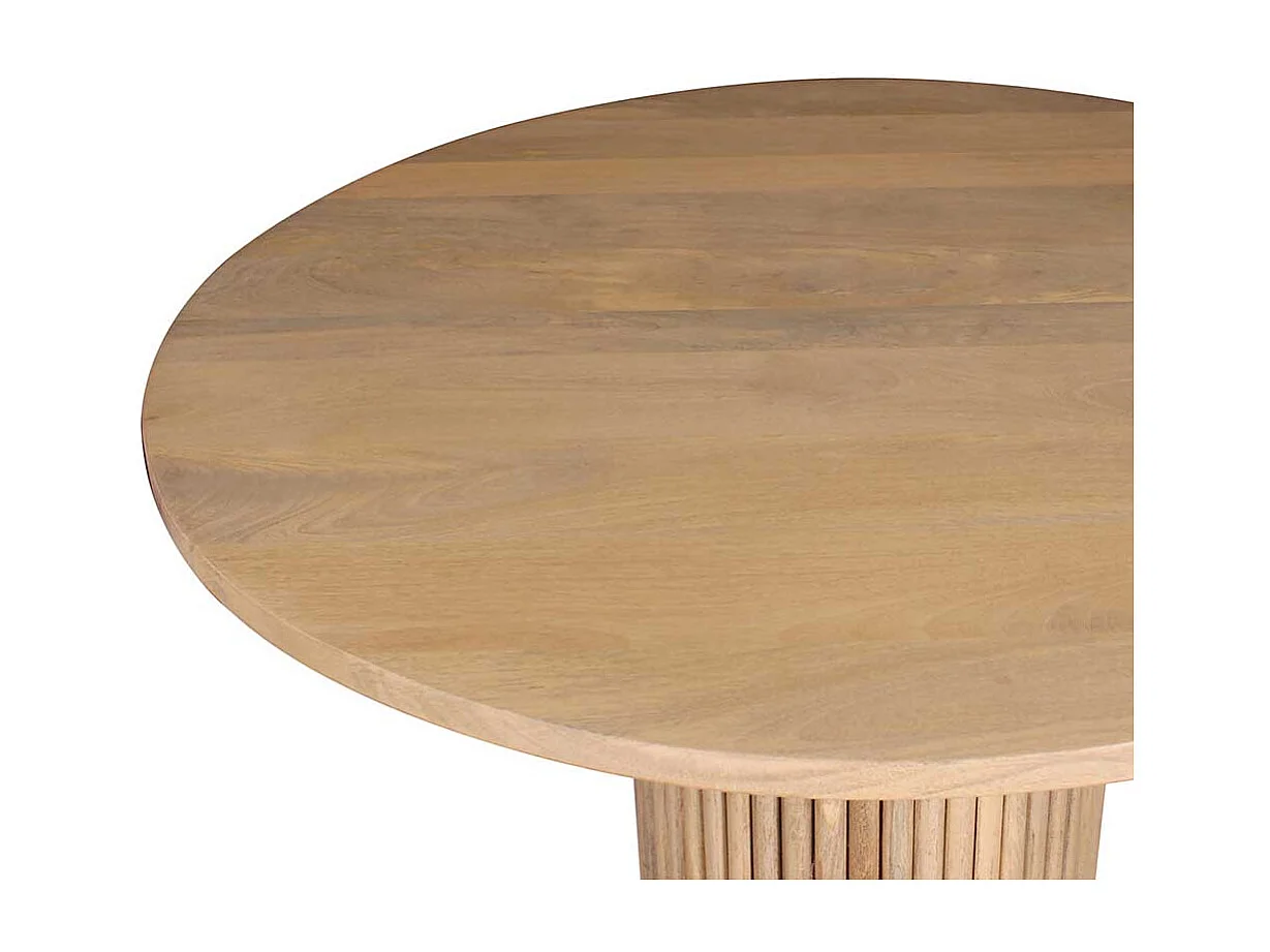 Esstisch Holztisch in runder Form mit Massivholzplatte