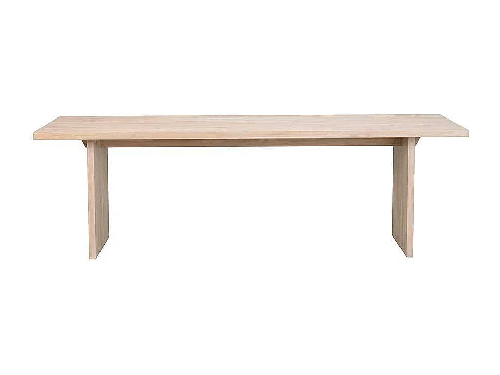 Design Holztisch in Eiche White Wash Wangen Gestell
