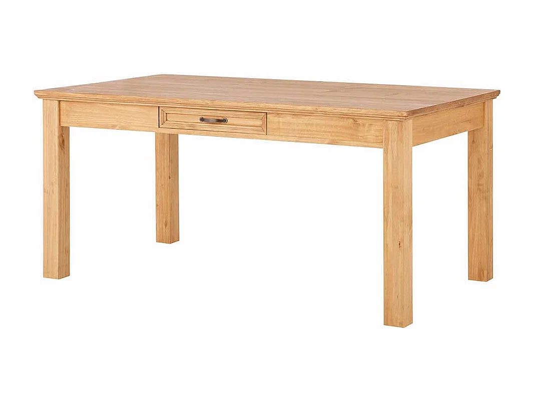 Esstisch Holztisch in Kieferfarben mit einer Schublade