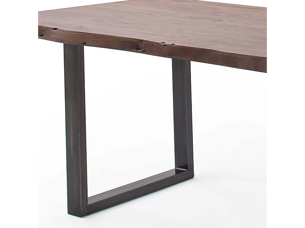 Esstisch Holztisch aus Akazie Massivholz mit Bügelgestell