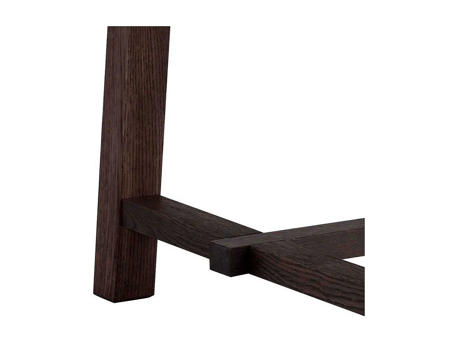 Massivholztisch in Eiche dunkel gebürstet und lackiert