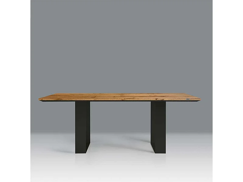 Industrietisch in Eichefarben Schwarz