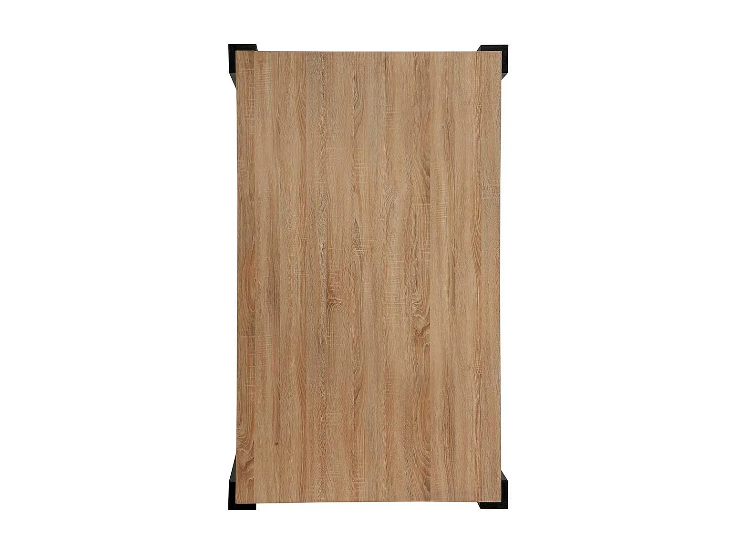 Esszimmertisch modern in Eichefarben und Schwarz 76 cm hoch