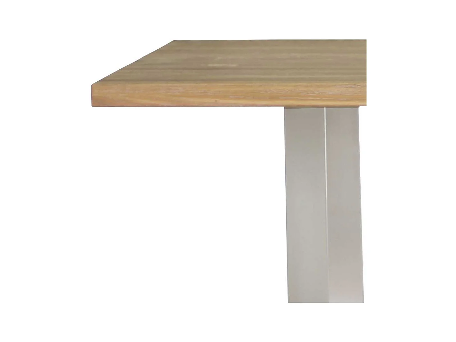 Esszimmertisch aus Eiche Massivholz und Edelstahl handgearbeitet