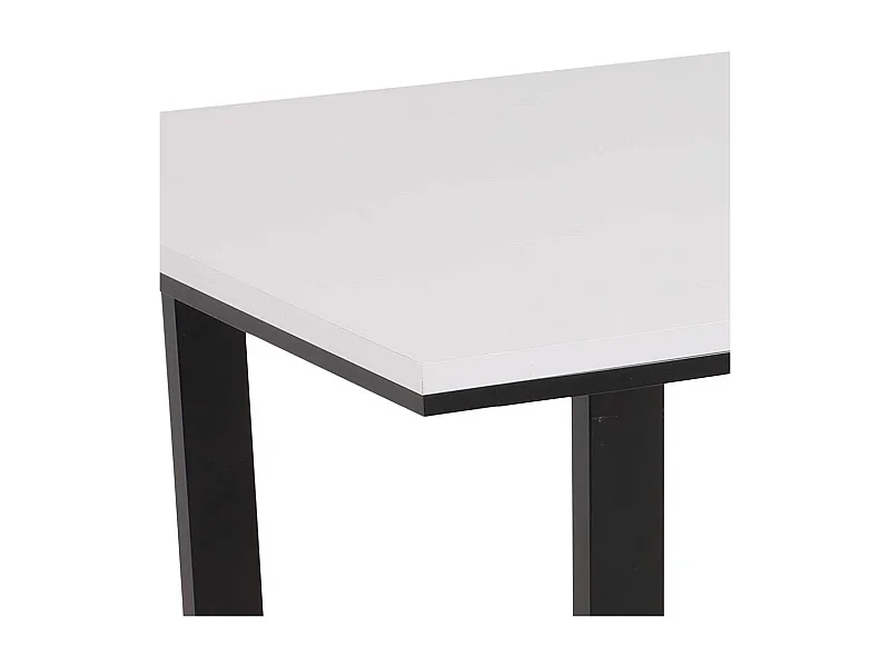 Essenstisch in Weiß und Schwarz Bügelgestell aus Metall