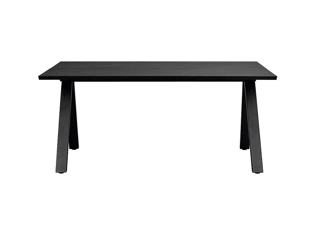 Moderner Esstisch aus Eiche Massivholz Schwarz lackiert