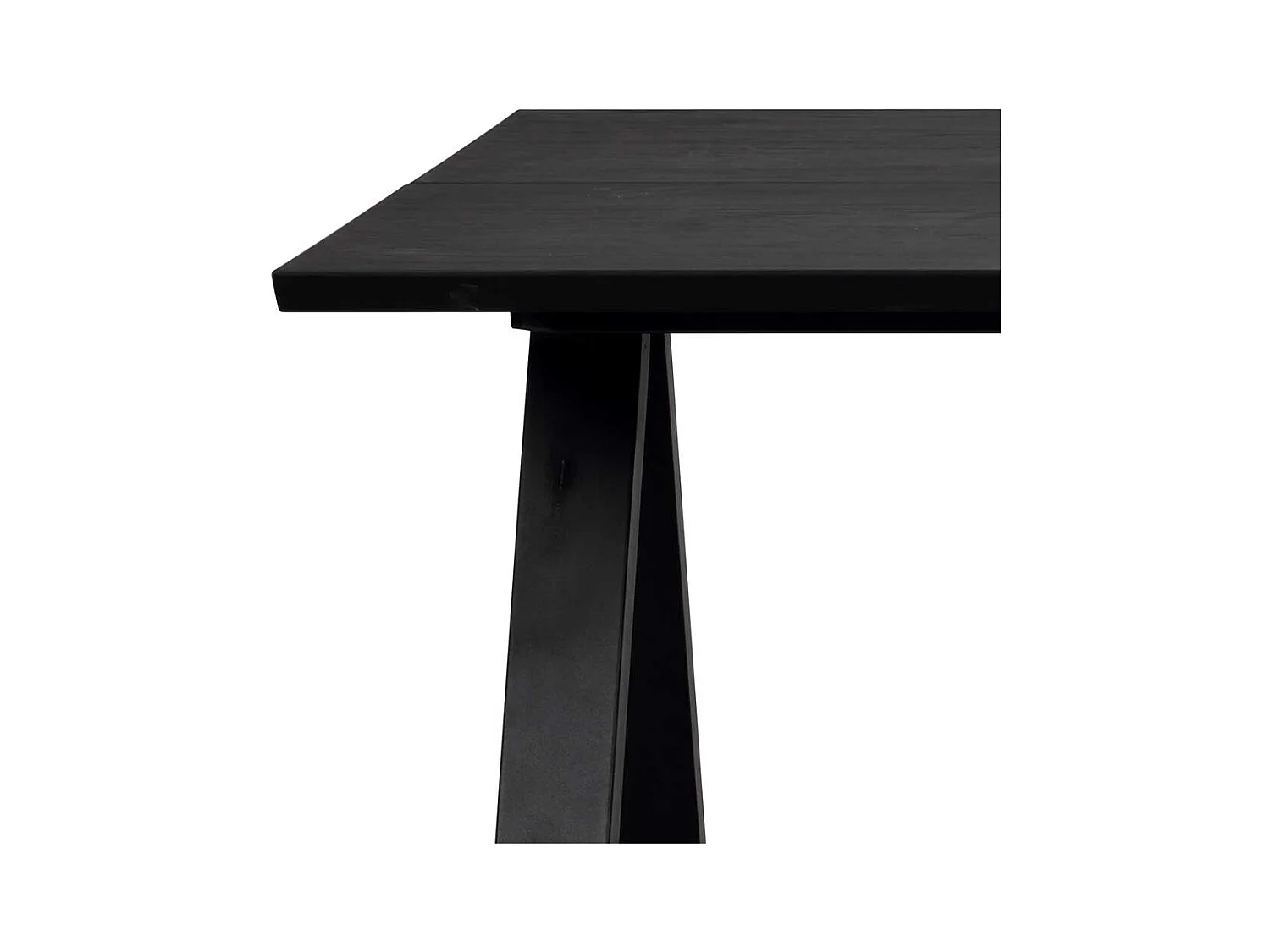 Moderner Esstisch aus Eiche Massivholz Schwarz lackiert