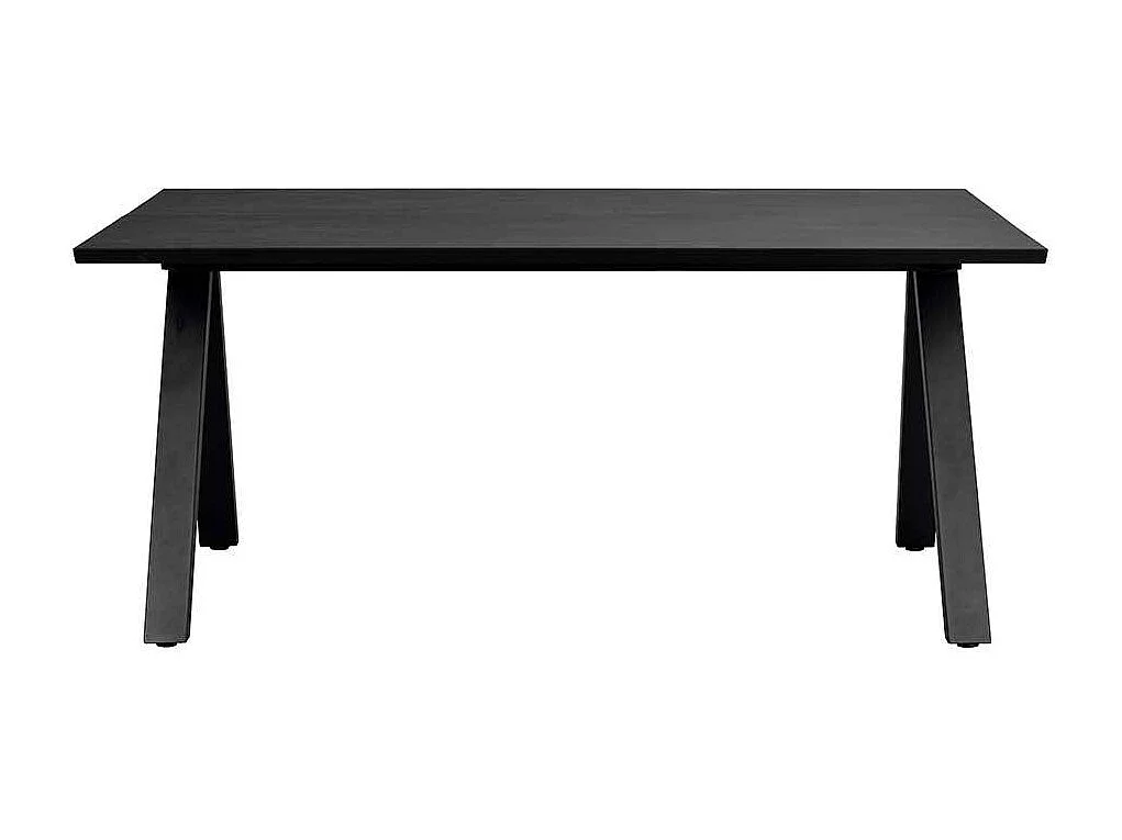 Moderner Esstisch aus Eiche Massivholz Schwarz lackiert