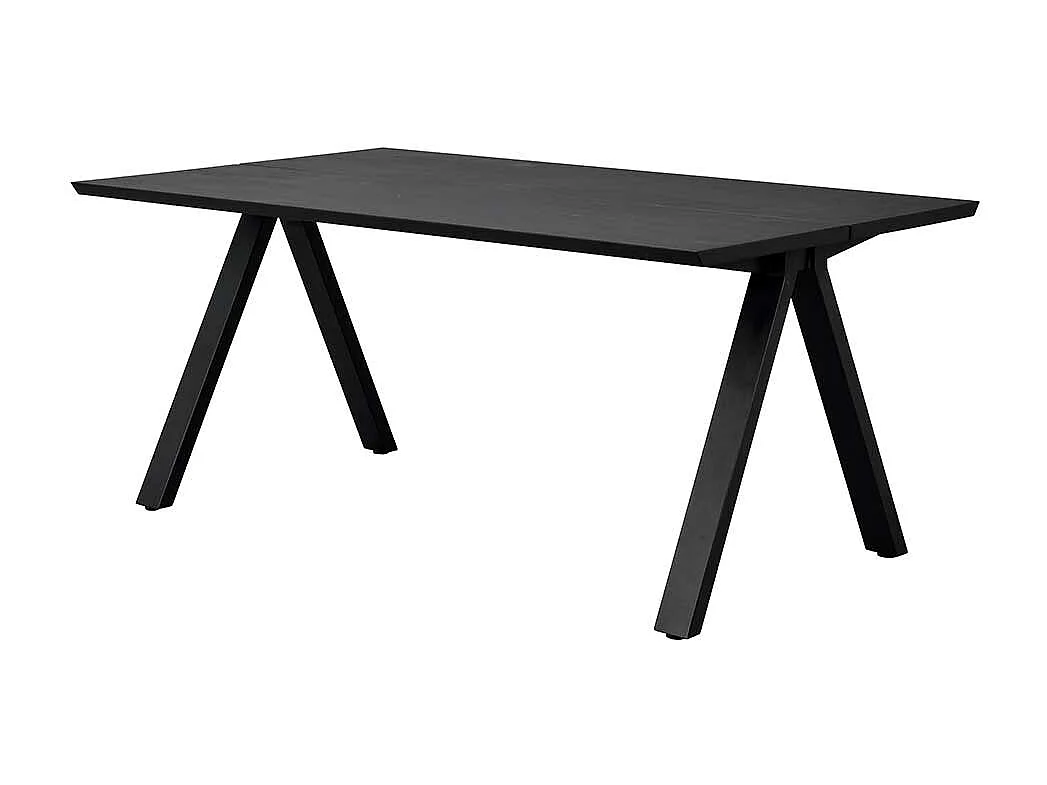 Moderner Esstisch aus Eiche Massivholz Schwarz lackiert