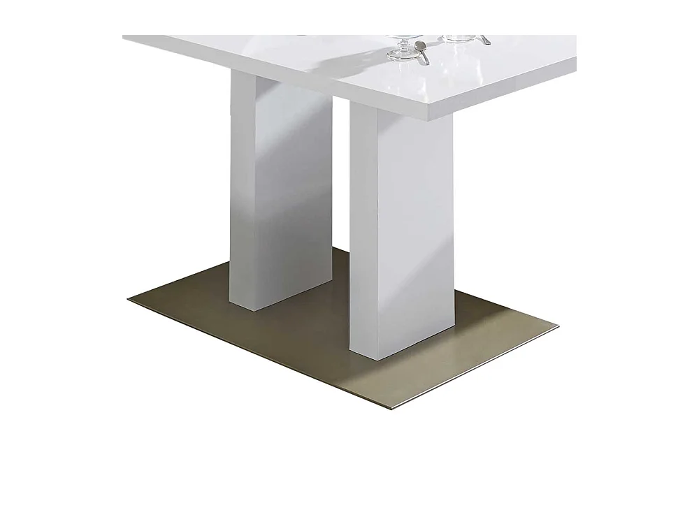 Säulen Esstisch in Weiß modern