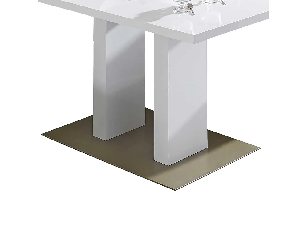 Säulen Esstisch in Weiß modern