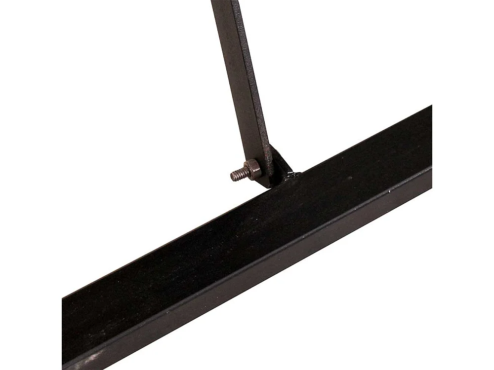 Küchentisch aus Recyclingholz und Metall Bügelgestell