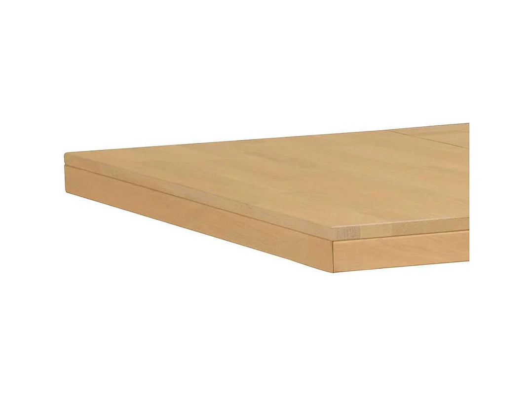 Esszimmertisch aus Eiche Massivholz und Metall 75 cm hoch