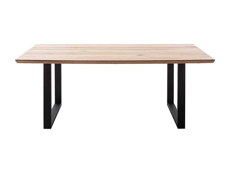 Esstisch Holztisch aus Metall und Zerreiche Massivholz