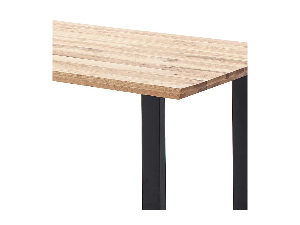 Esstisch Holztisch aus Metall und Zerreiche Massivholz