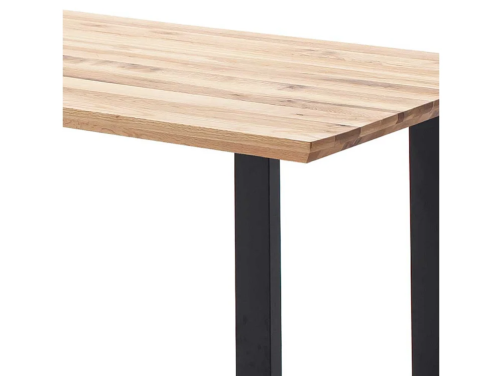 Esstisch Holztisch aus Metall und Zerreiche Massivholz