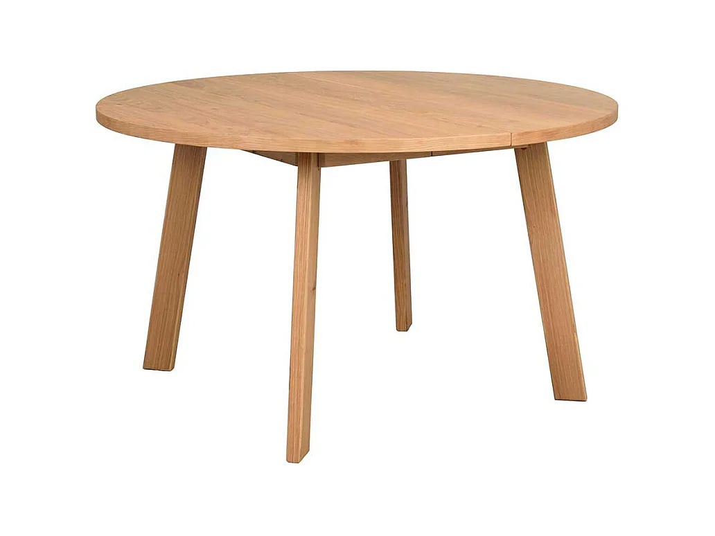 Esstisch rund modern in Eichefarben 75 cm hoch - optional verlängerbar