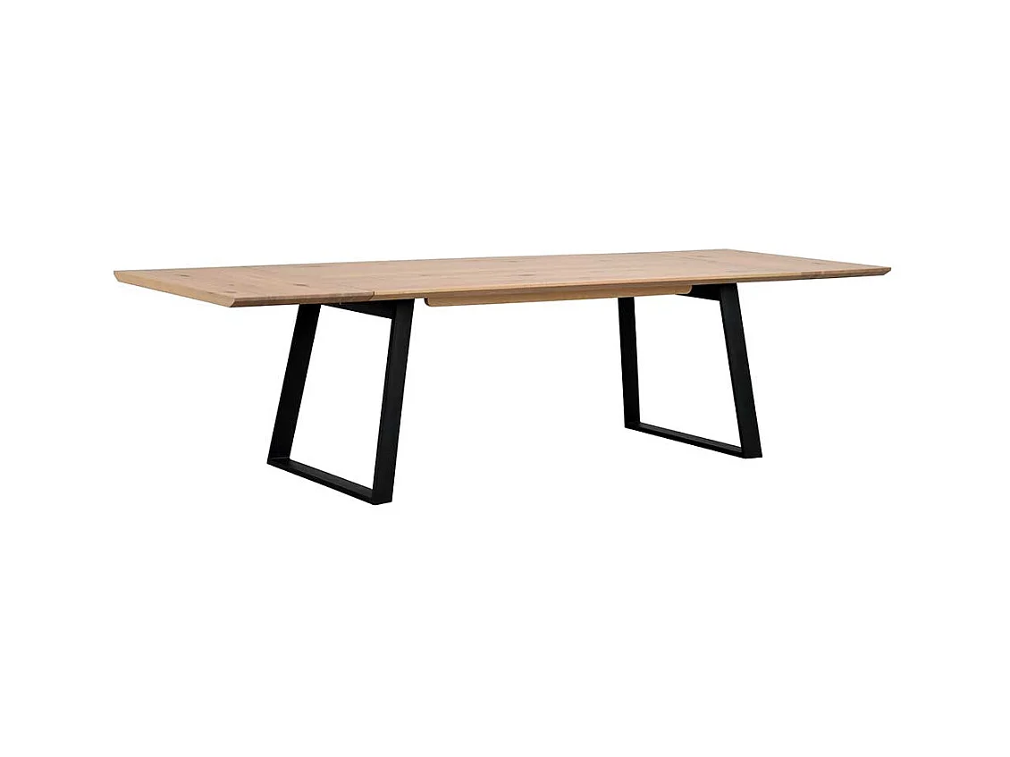 Esstisch in Schwarz Holz White Wash