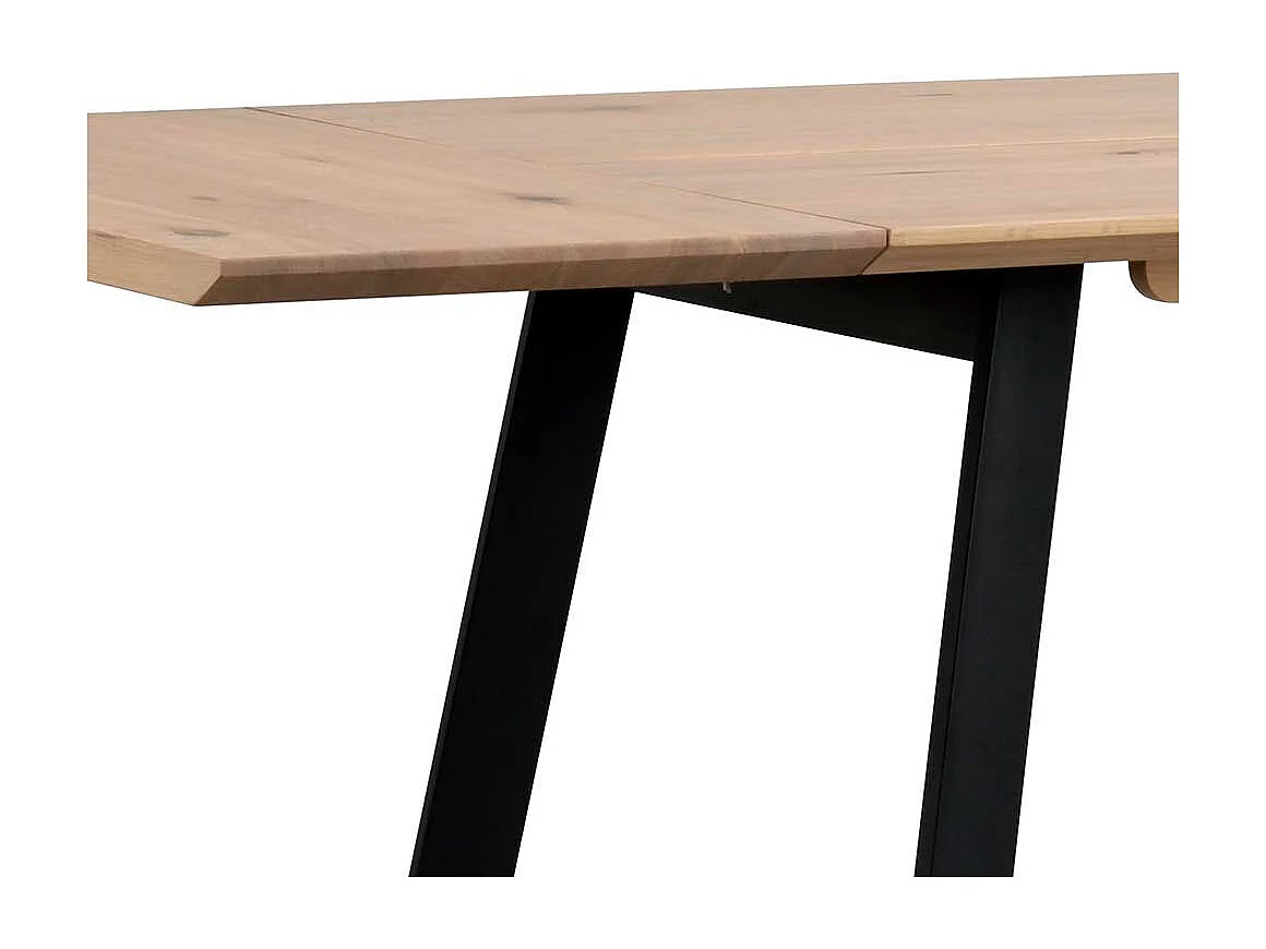 Esstisch in Schwarz Holz White Wash