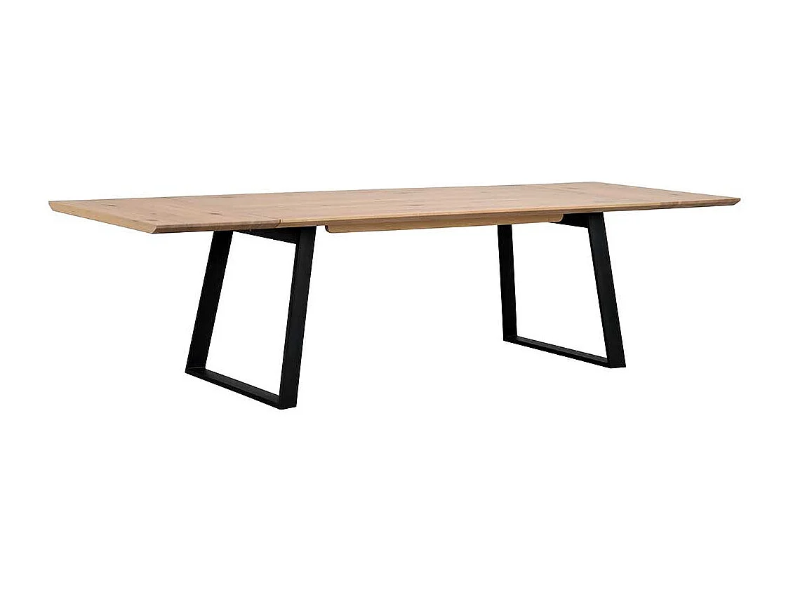 Esstisch in Schwarz Holz White Wash