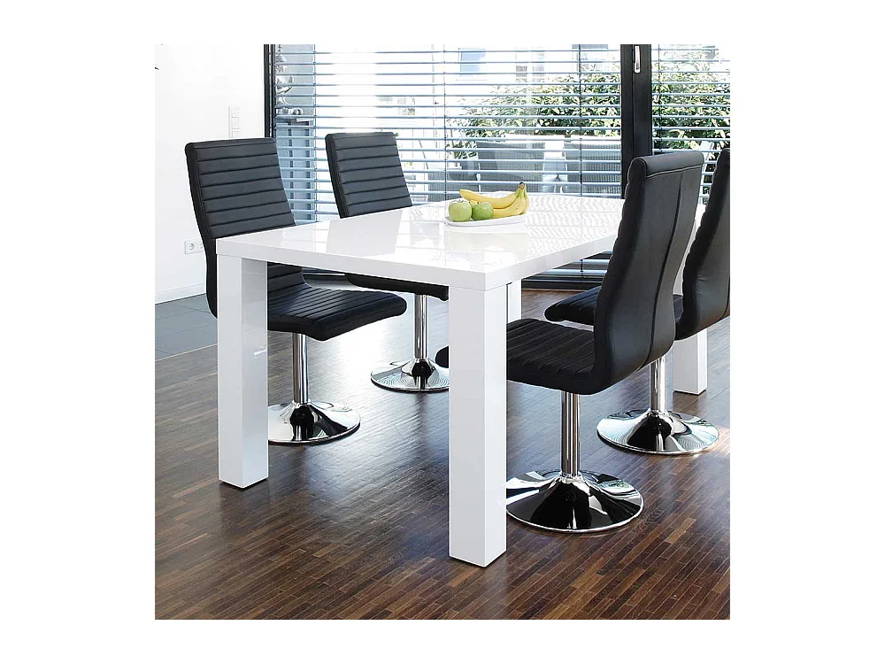 Esszimmertisch in Weiß Hochglanz modern