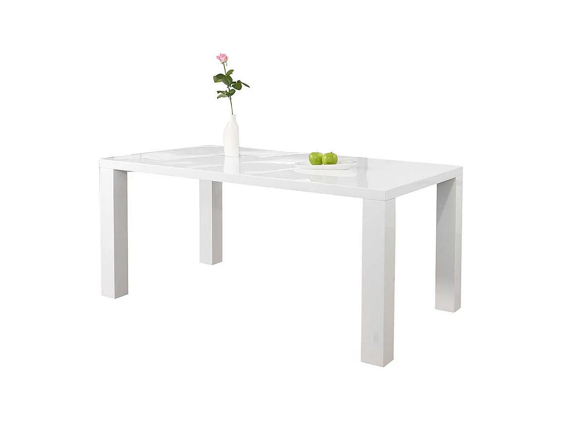 Esszimmertisch in Weiß Hochglanz modern