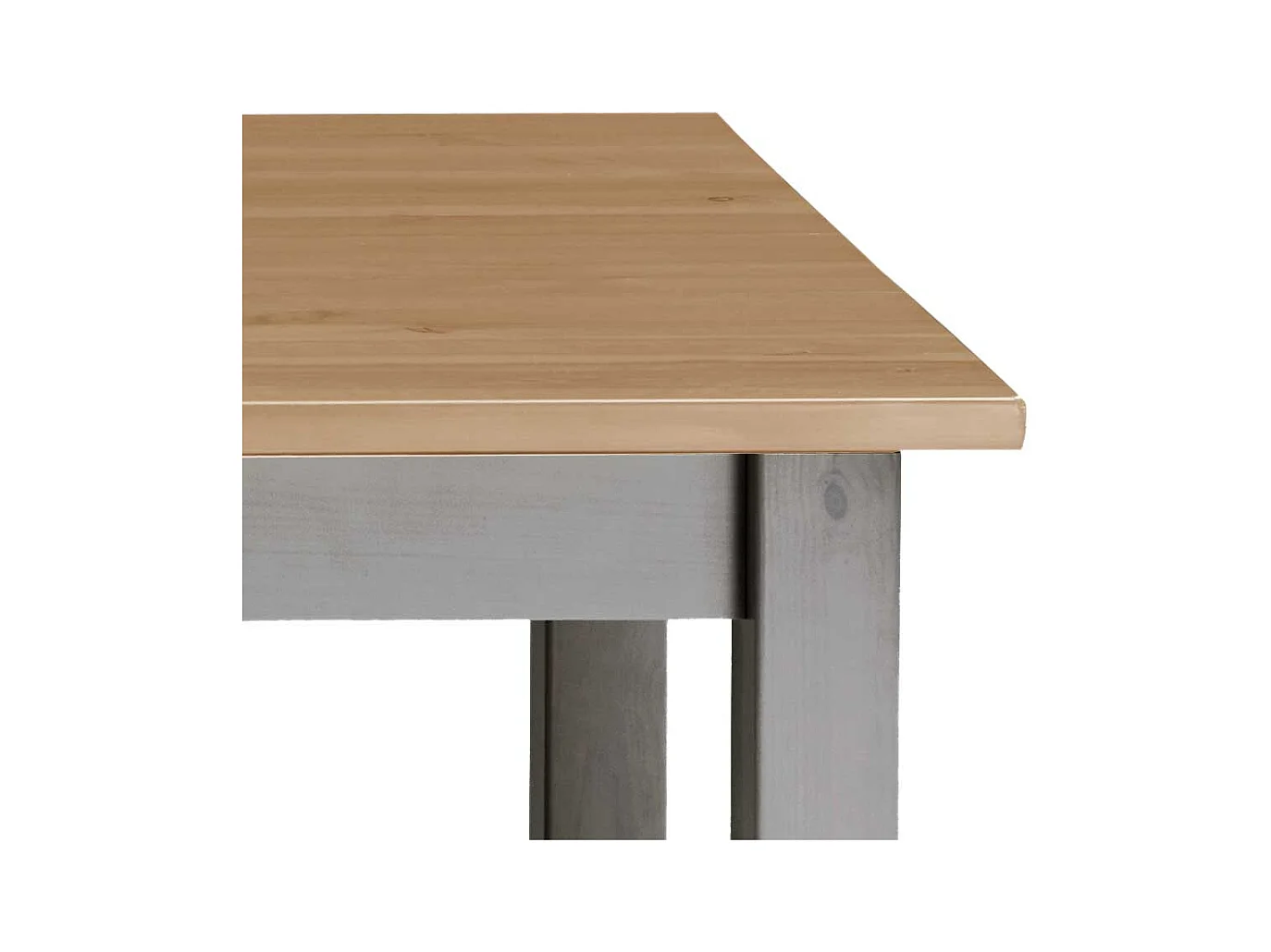 Landhaus Esstisch in Grau Braun Kiefer massiv