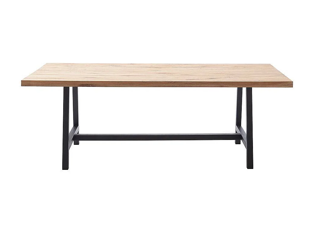 Esstisch Holztisch aus Balkeneiche Massivholz mit A Fußgestell