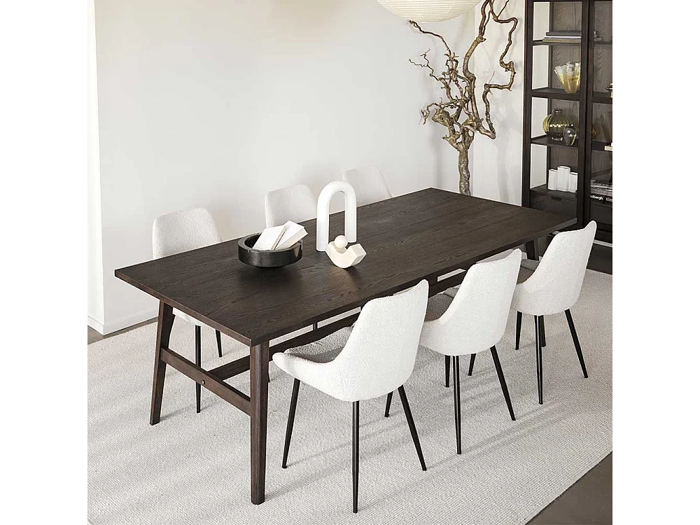 Esstisch optional verlängerbar in Eiche dunkelbraun 100 cm tief