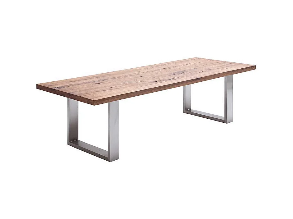 Esszimmertisch aus Eiche Massivholz Bügelgestell