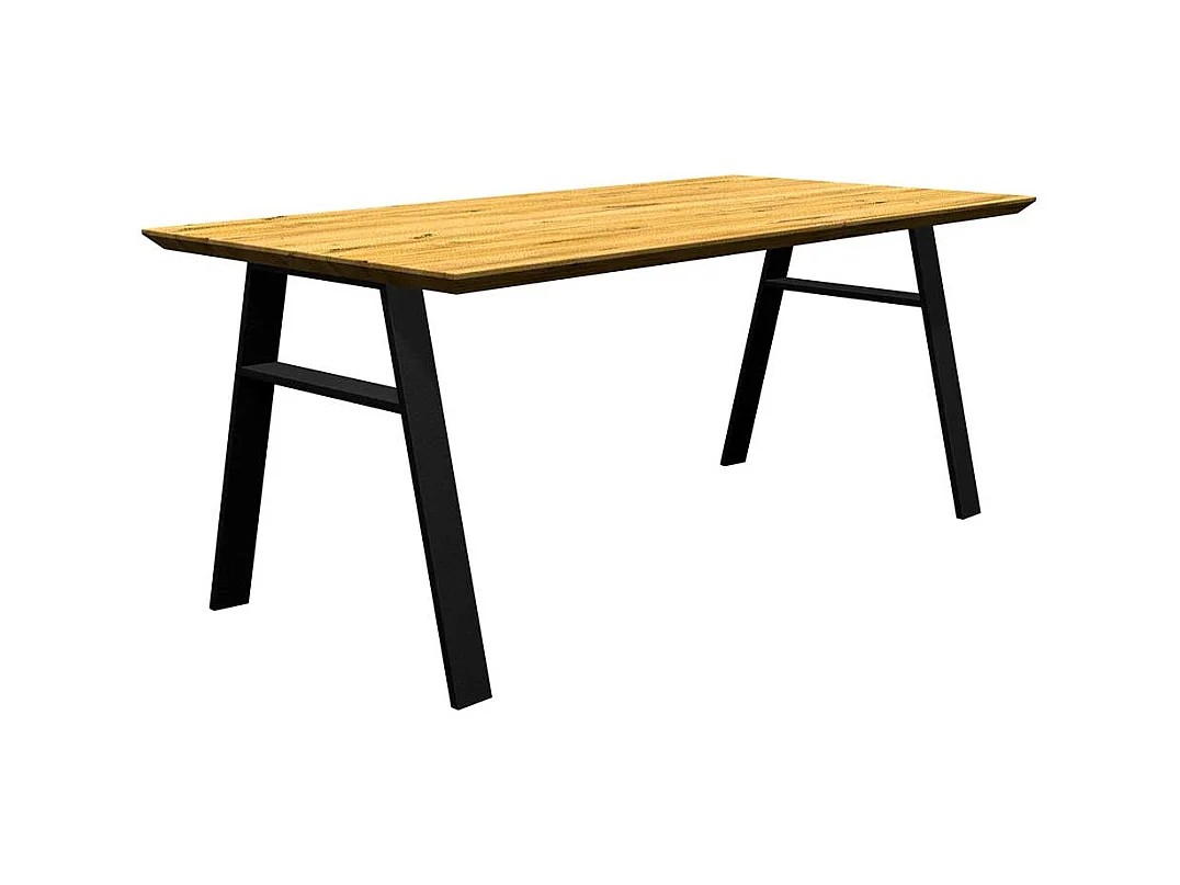 Moderner Küchentisch aus Eiche Massivholz A Fußgestell