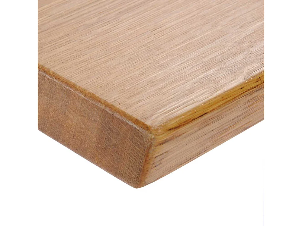 Esszimmertisch mit Baumkante Wildeiche massiv Metall