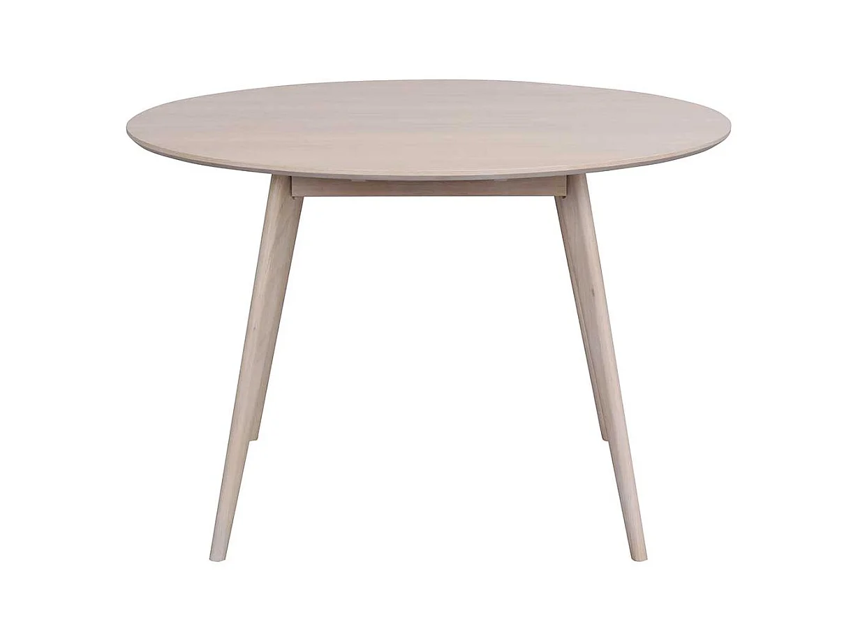 Küchentisch in Eiche White Wash rund