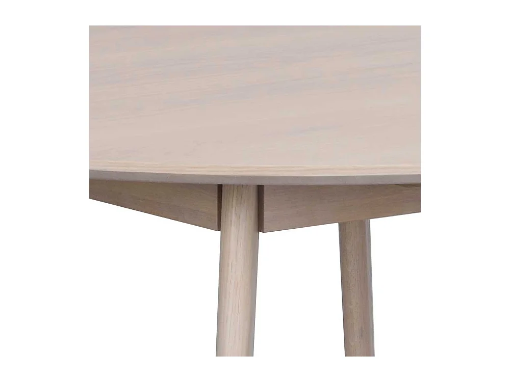 Küchentisch in Eiche White Wash rund