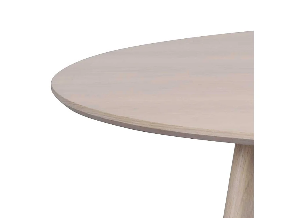 Küchentisch in Eiche White Wash rund