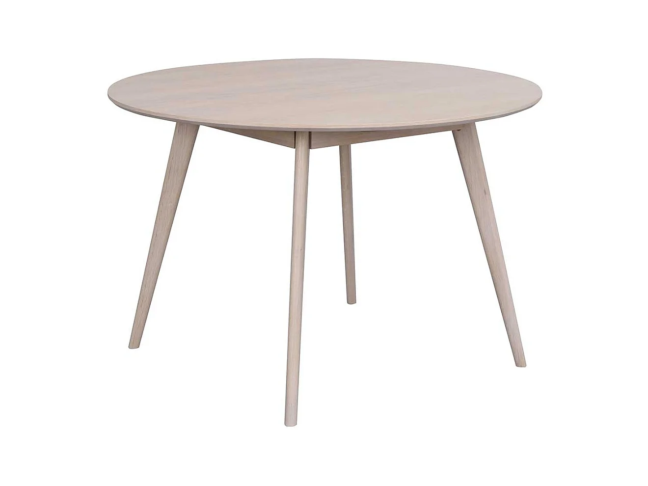 Küchentisch in Eiche White Wash rund