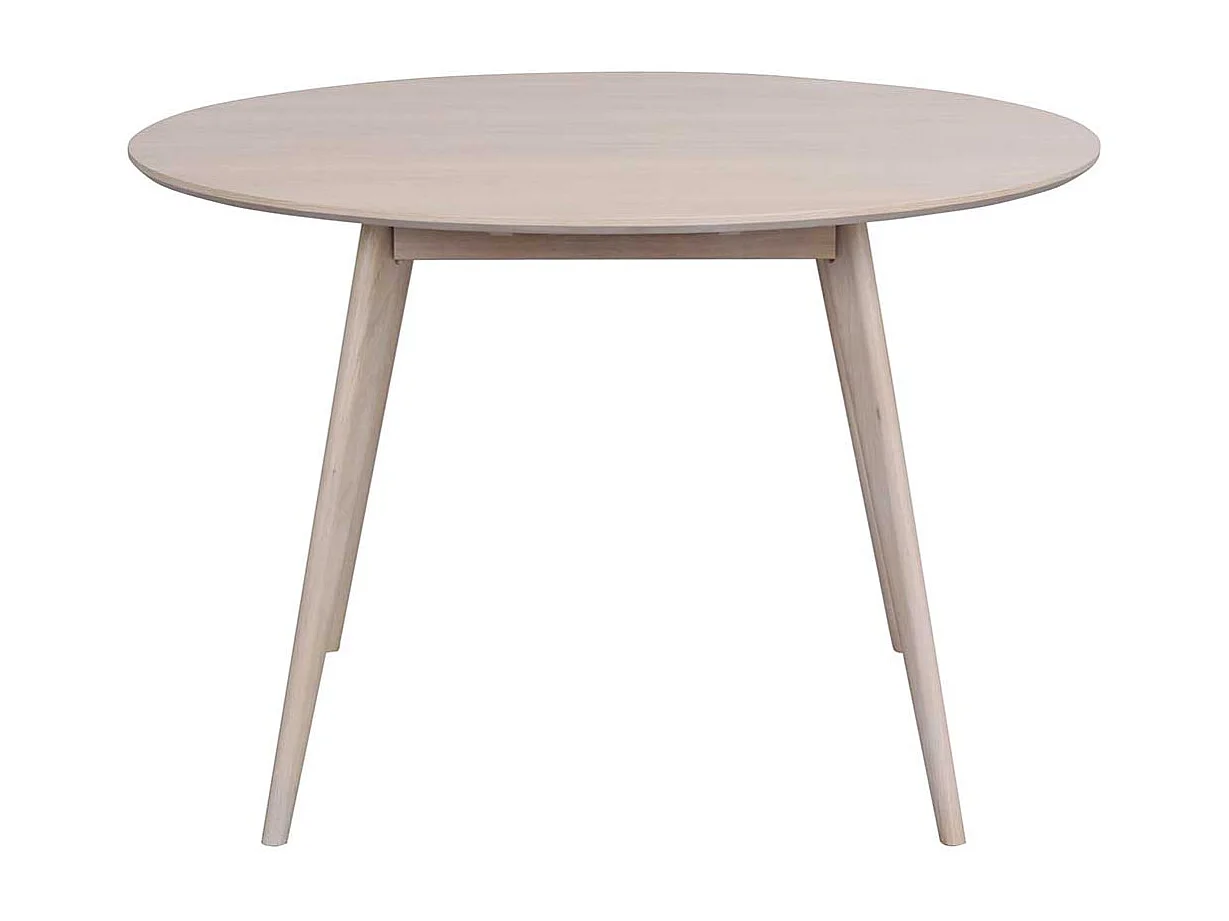 Küchentisch in Eiche White Wash rund