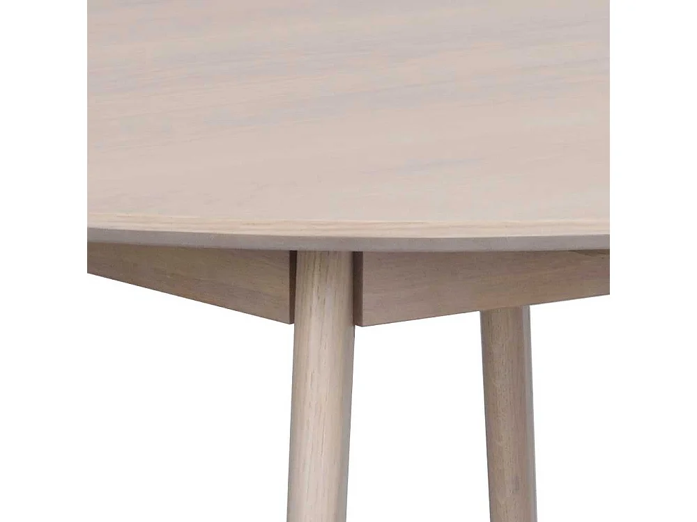 Küchentisch in Eiche White Wash rund