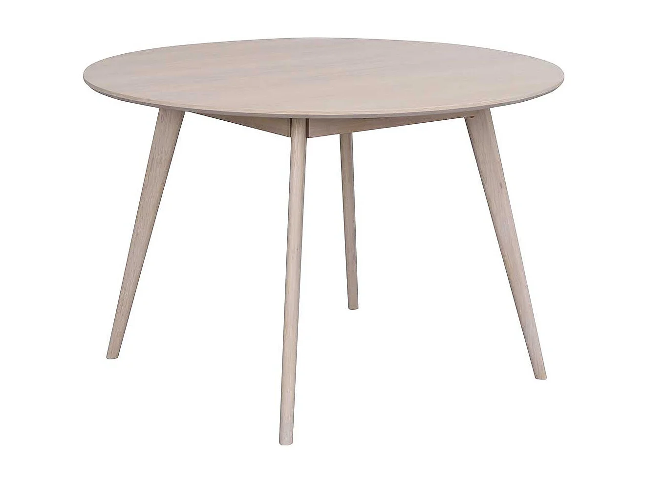 Küchentisch in Eiche White Wash rund