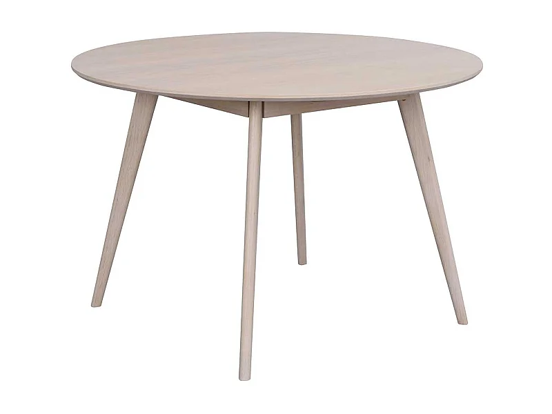 Küchentisch in Eiche White Wash rund