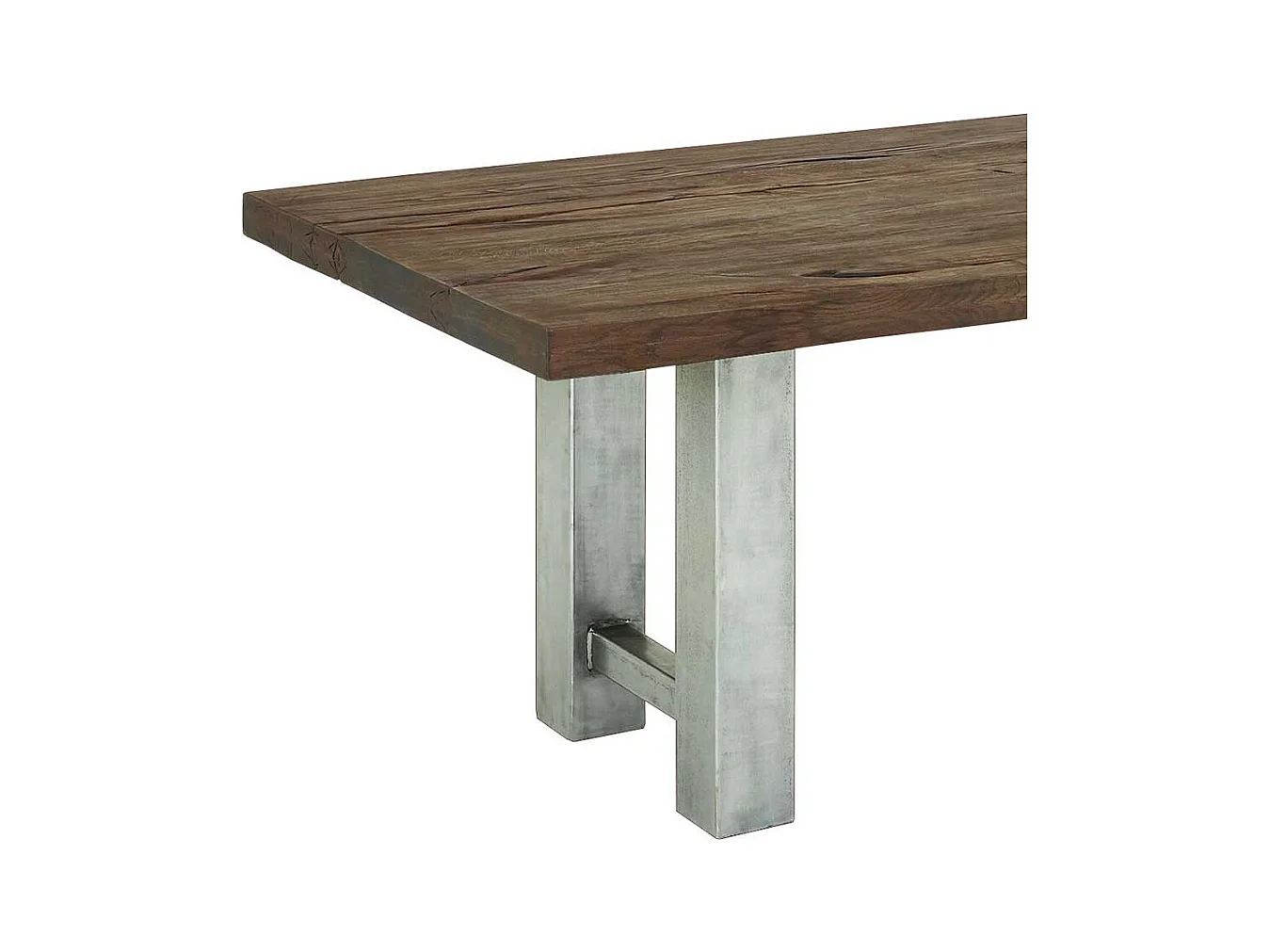 Küchentisch aus Wildeiche Massivholz Eisen