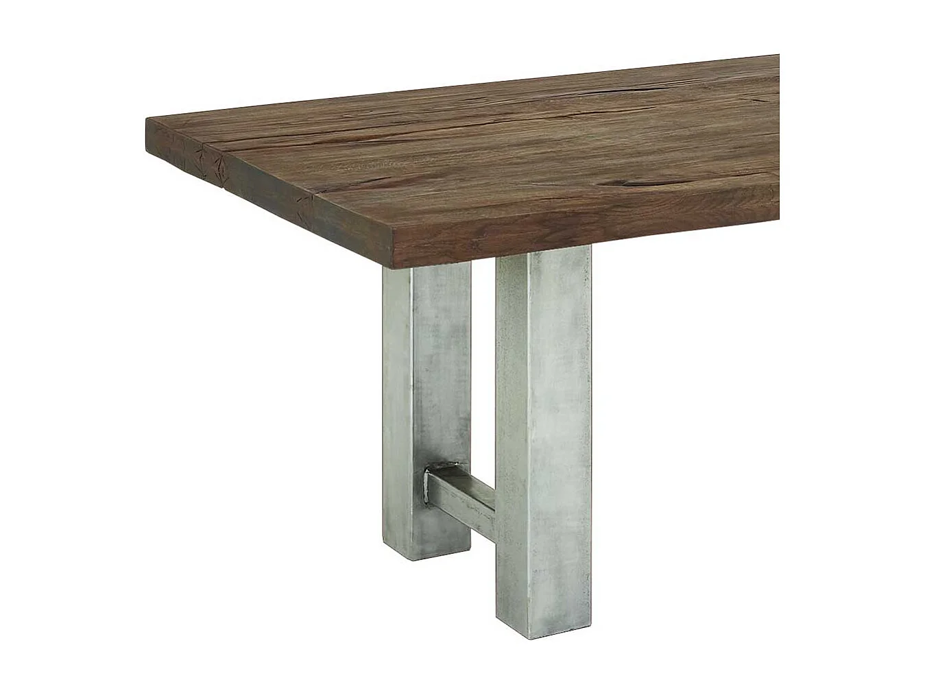 Küchentisch aus Wildeiche Massivholz Eisen