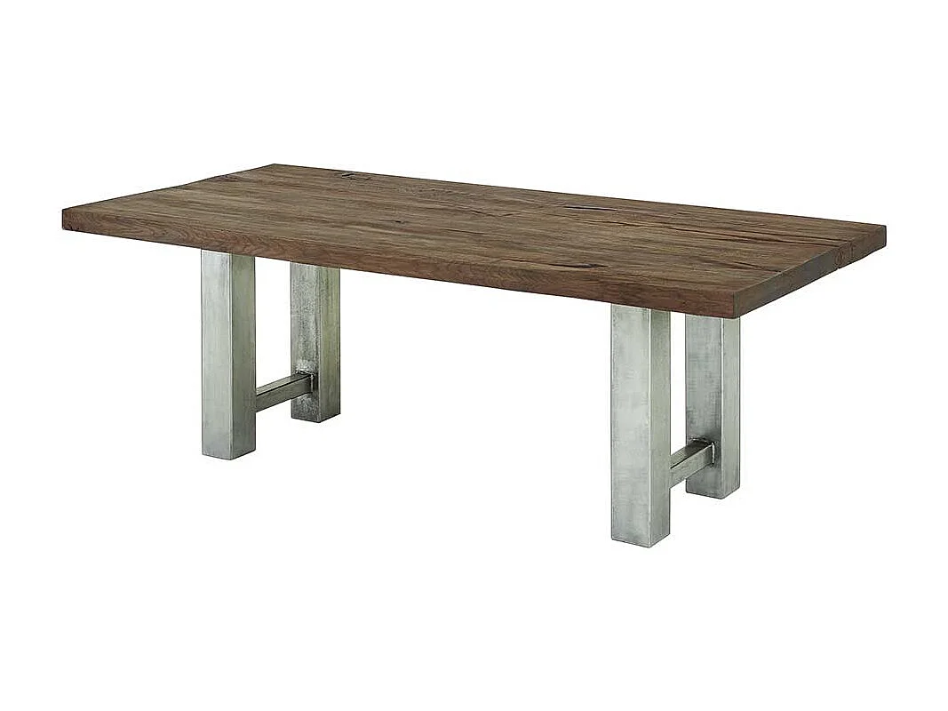 Küchentisch aus Wildeiche Massivholz Eisen