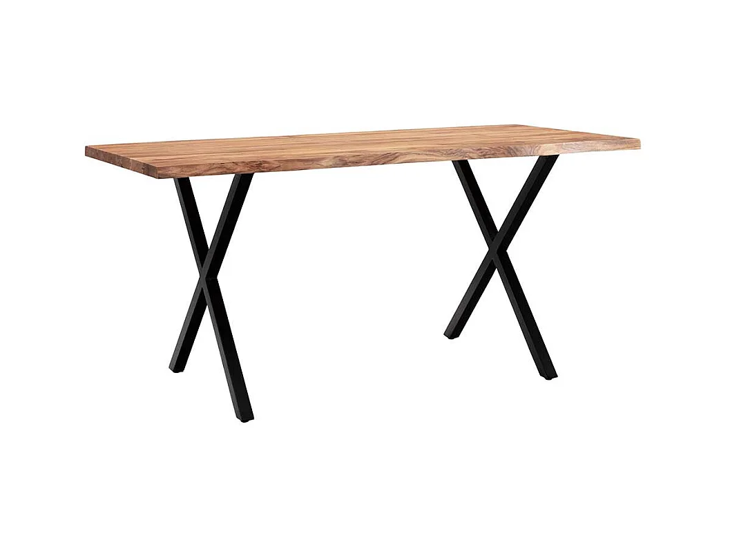 Esszimmertisch Tisch aus Akazie Massivholz und Metall