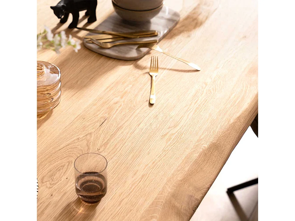 XXL Esszimmertisch aus Eiche Massivholz Spider Gestell