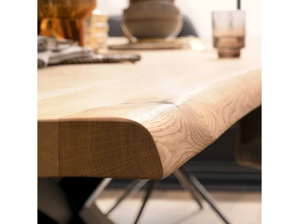 XXL Esszimmertisch aus Eiche Massivholz Spider Gestell